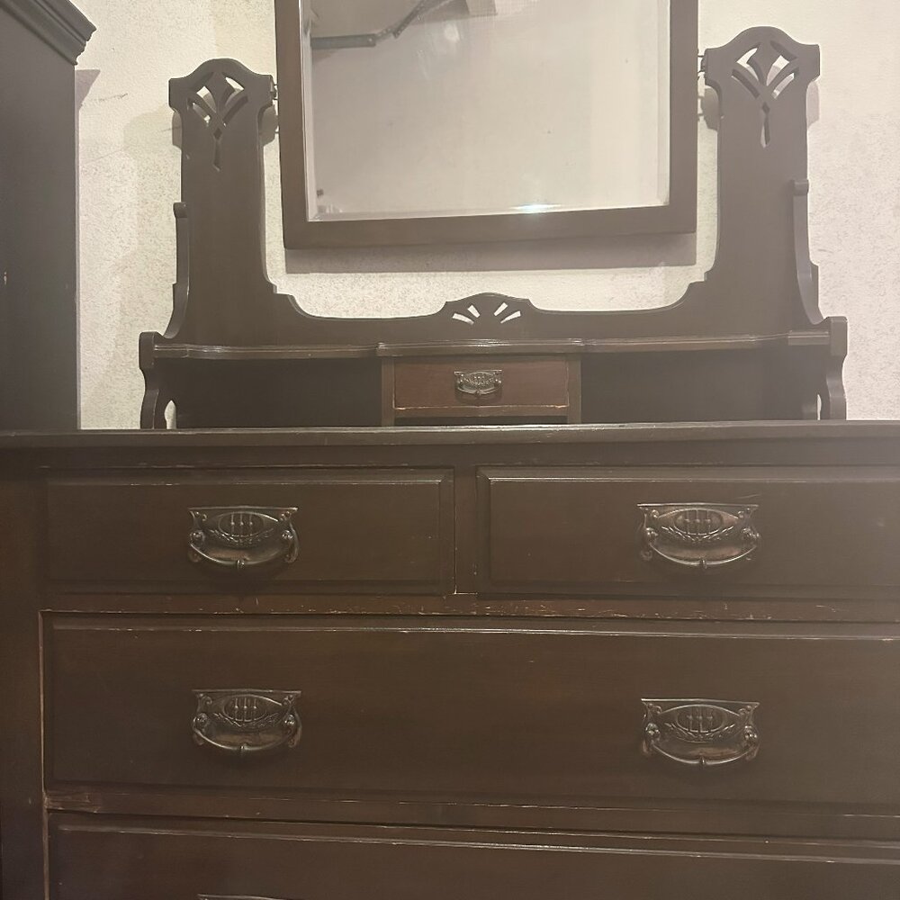 Antique Solid Wood Dresser( 1946)